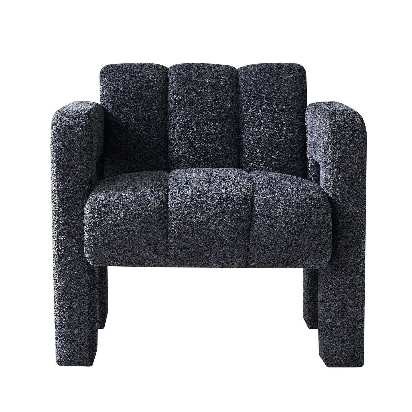 31.10" Boucle Upholstered Accent Chair - Dark Gray