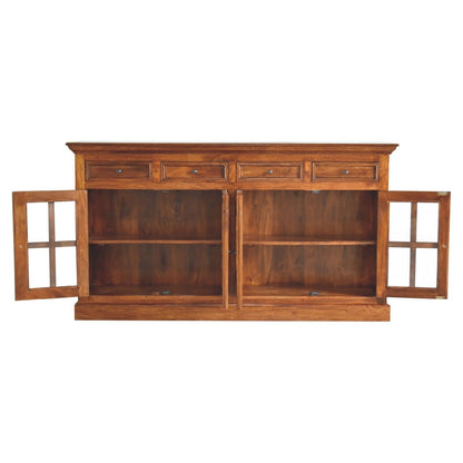 Large Glazed Sideboard - Chestnut
