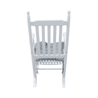 Wooden Porch Rocker Chair, Without Mat - White