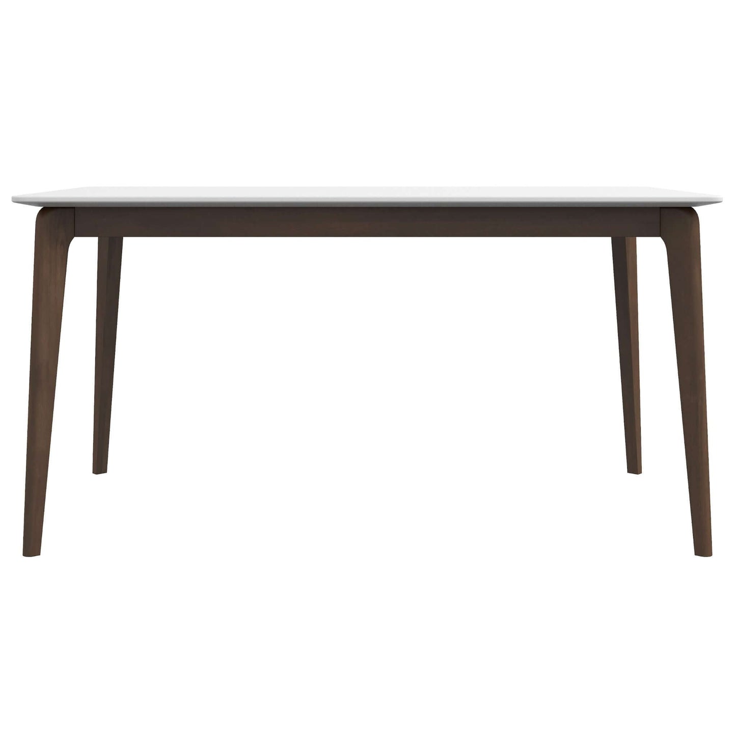 Lindsey - White Top Dining Table - Brown / White