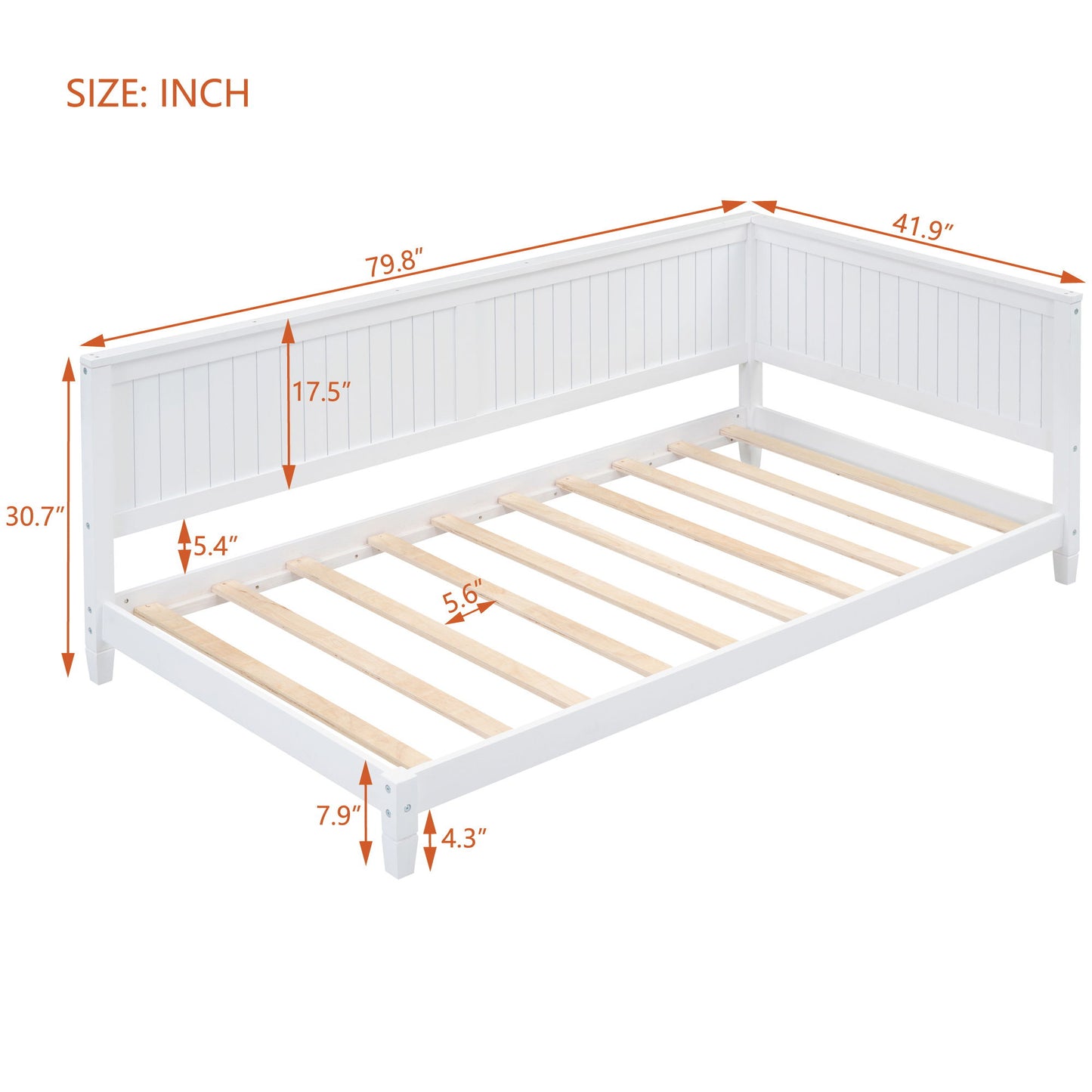 Twin Size Daybed / Sofa Bed - White