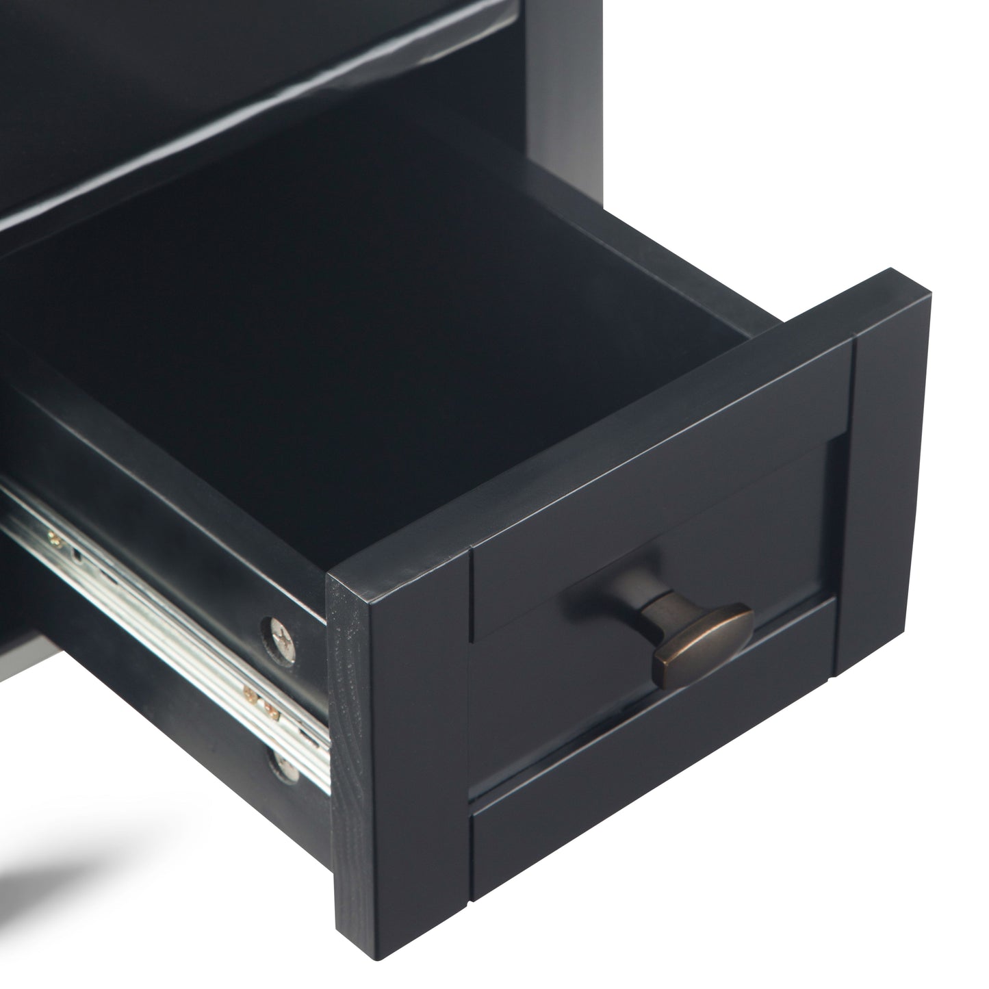 Warm Shaker - Narrow Side Table - Black