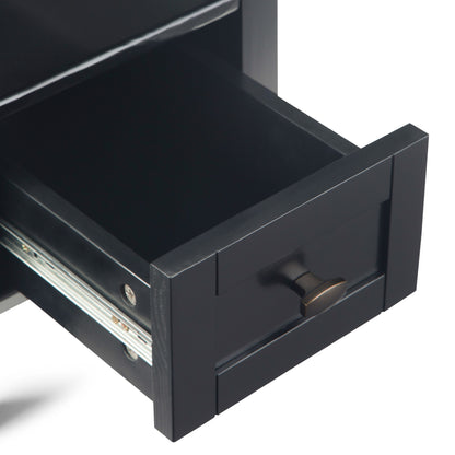 Warm Shaker - Narrow Side Table - Black