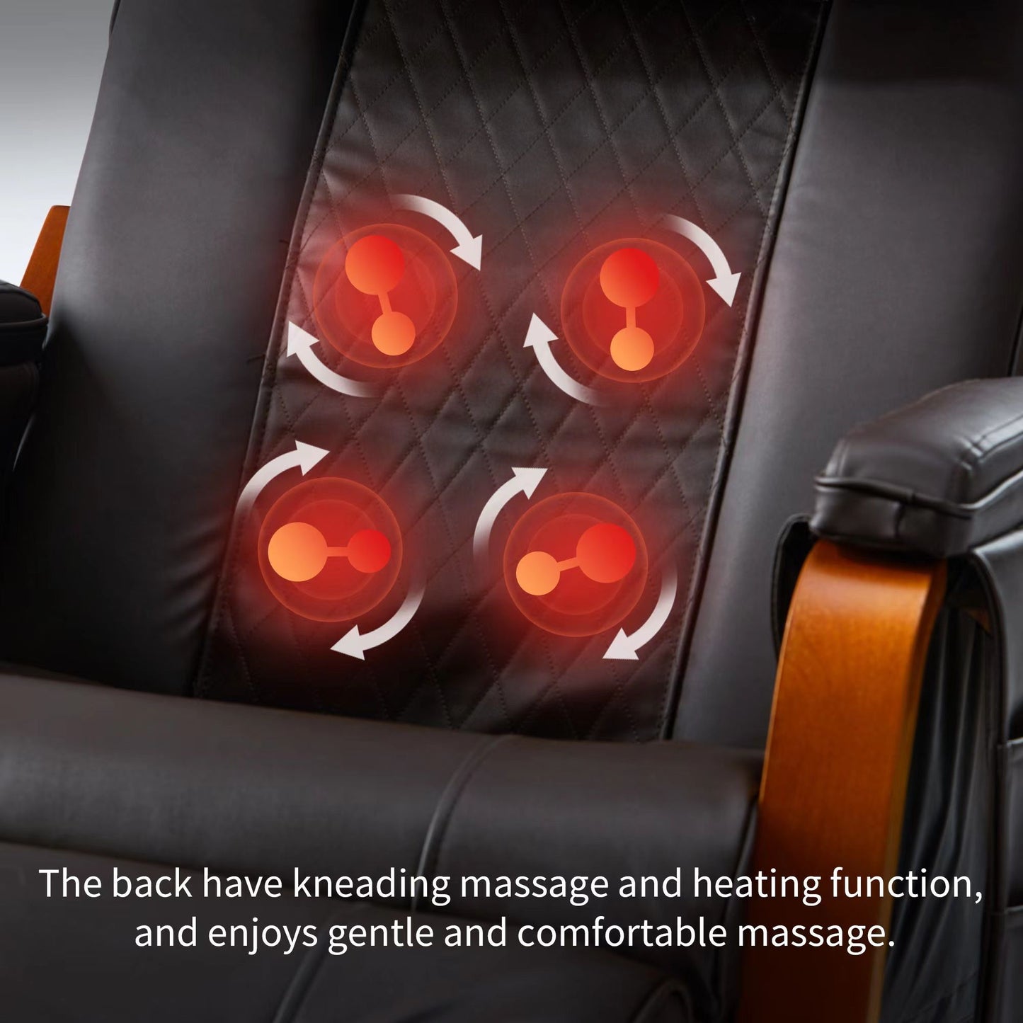Massage Comfortable Relax Rocking Chair - Dark Brown