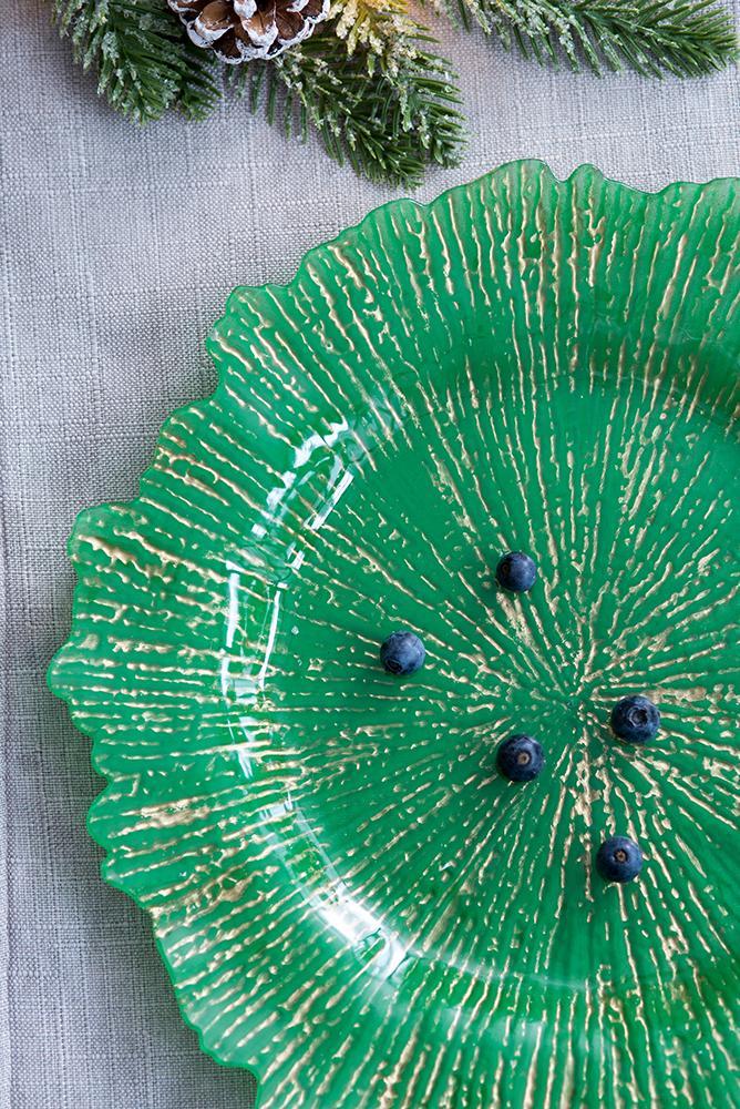 Plastic Charger Plate (Set of 8) - Green