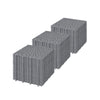 Interlocking Deck Tiles Plastic Waterproof Outdoor All Weather Anti-Slip Bathroom Shower Balcony Porch Strong Weight Capacity Upto 440 Lbs, Pebble Stone Pattern Pack Of 60 - Gray