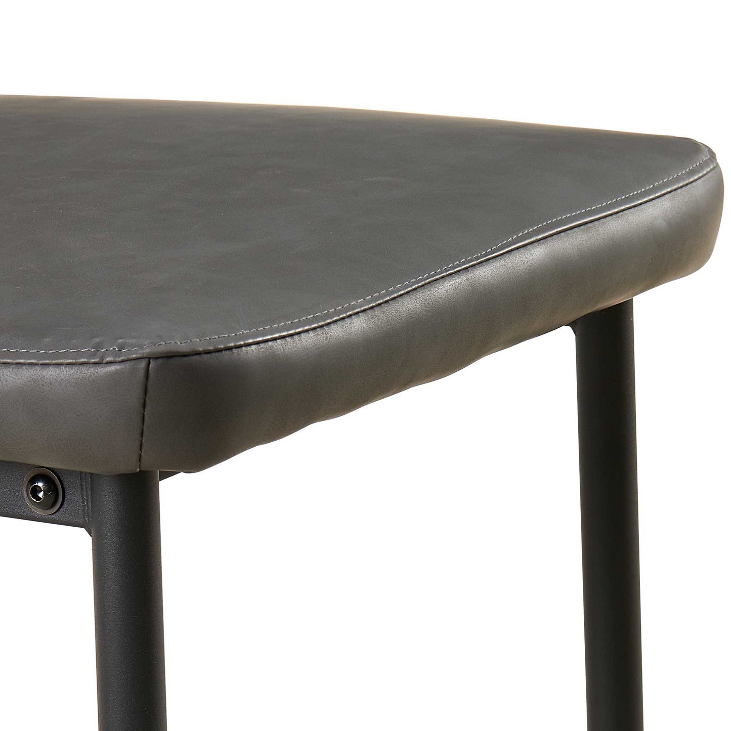 Dining Chairs Living Room Chair Modern Kitchen Armless Side Chair With Metal Legs (Set of 4) - Dark Gray