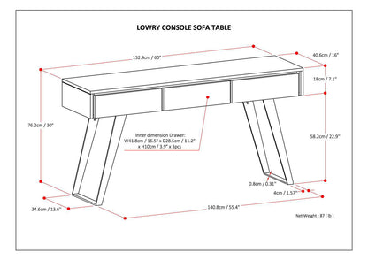 Lowry - Console Sofa Table - Distressed Golden Wheat