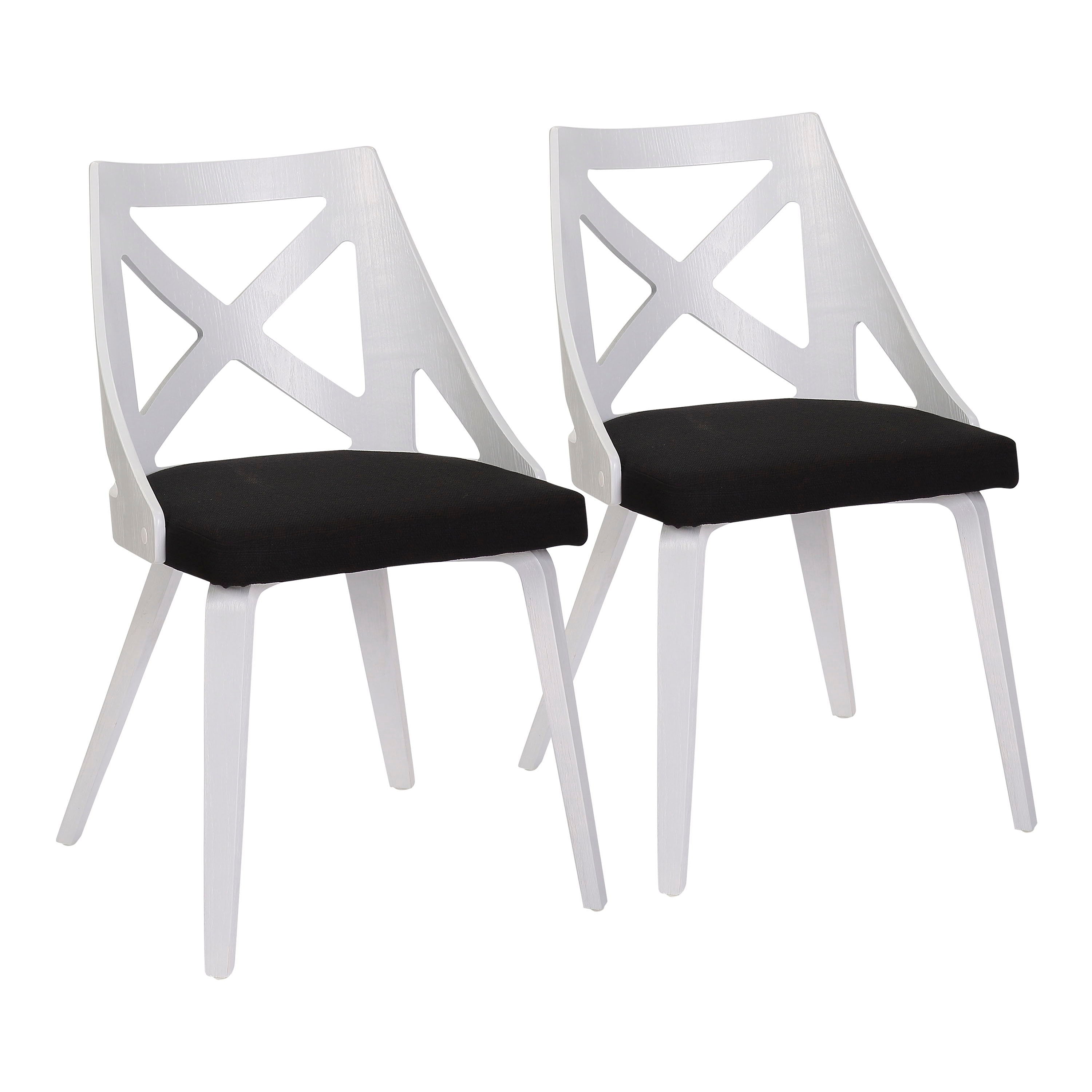 Charlotte - Farmhouse Chair (Set of 2) - White / Charcoal
