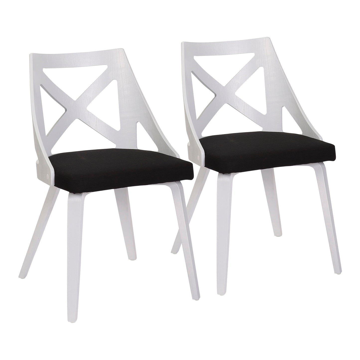 Charlotte - Farmhouse Chair (Set of 2) - White / Charcoal