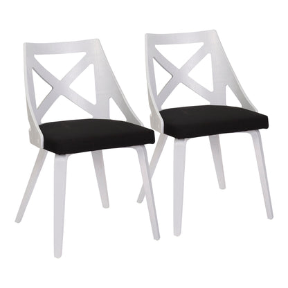 Charlotte - Farmhouse Chair (Set of 2) - White / Charcoal