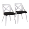 Charlotte - Farmhouse Chair (Set of 2) - White / Charcoal