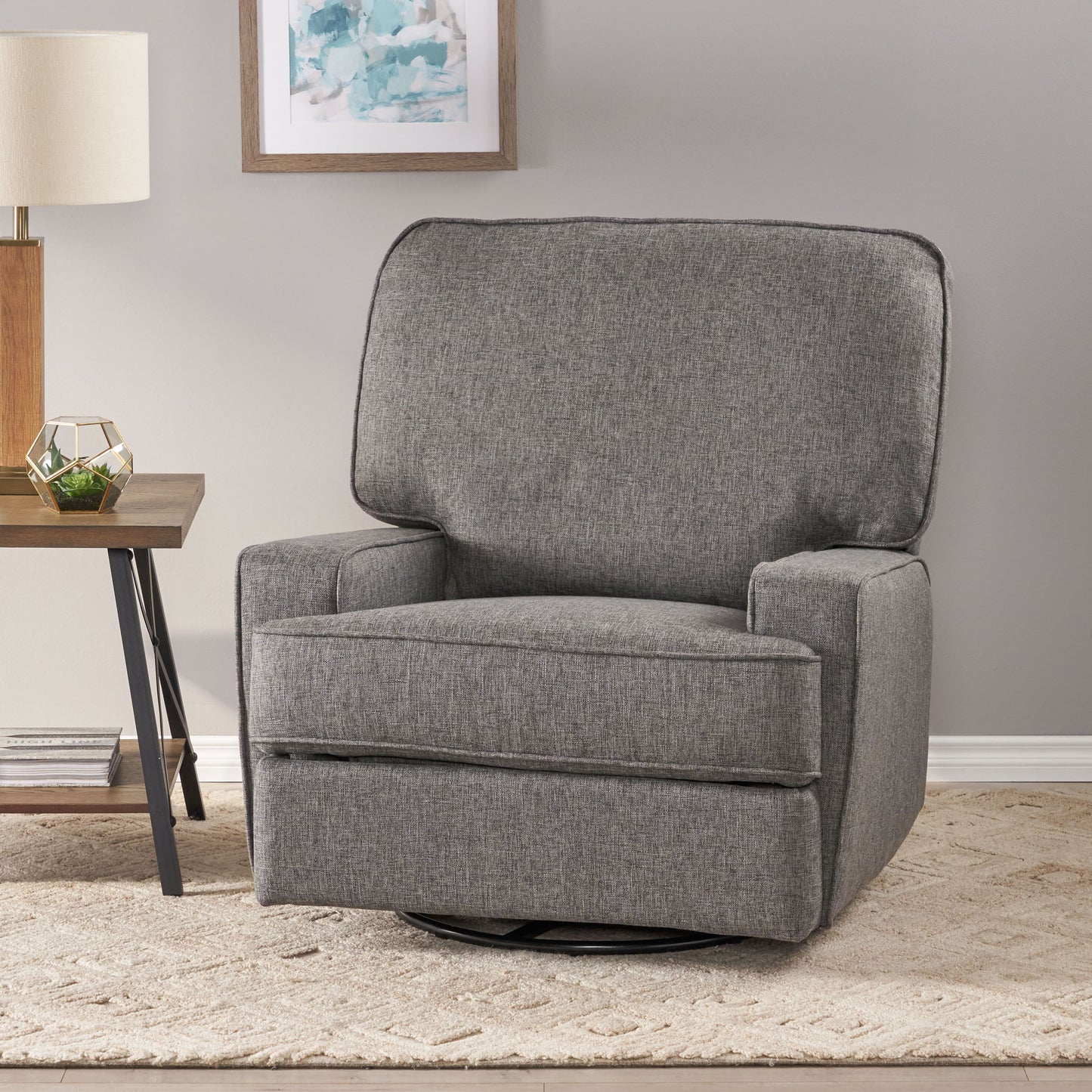Wide Manual Standard Recliner - Charcoal