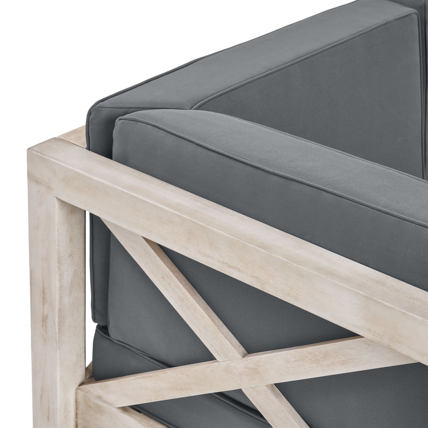 Brava - X Back Right Arm Chair - Light Gray