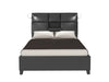 King Music Bed Touch Lighting Bluetooth Sound Beverage Tray - Black