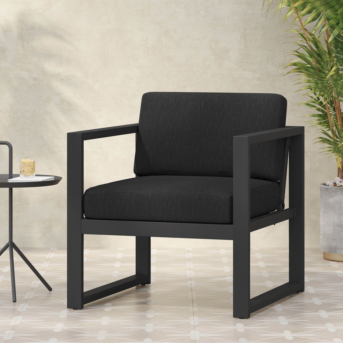 Navan - Club Chair - Dark Gray