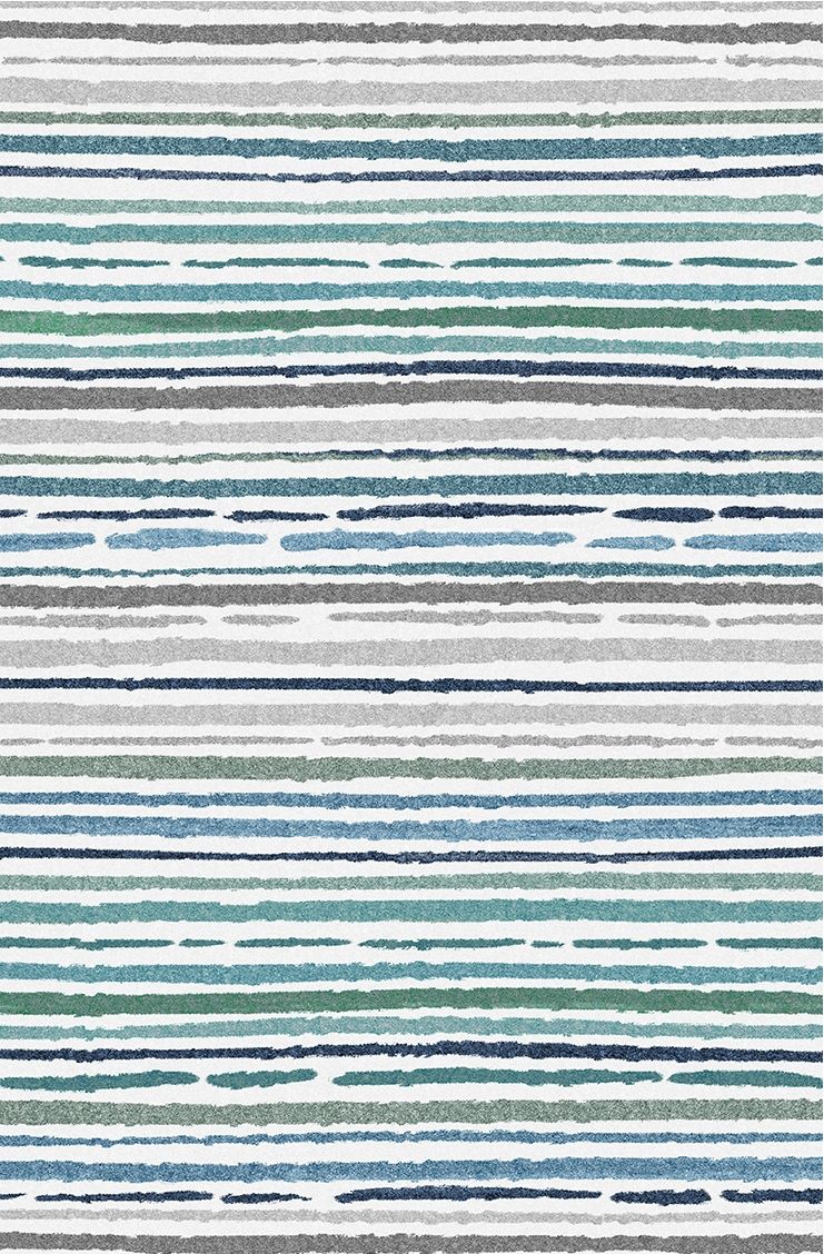 Sphinx - Indoor & Outdoor Washable Non - Slip Accent Rug, Elegant Design- Beige / Blue