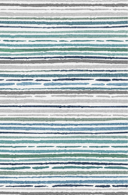 Sphinx - Indoor & Outdoor Washable Non - Slip Accent Rug, Elegant Design- Beige / Blue