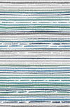 Sphinx - Indoor & Outdoor Washable Non - Slip Accent Rug, Elegant Design- Beige / Blue
