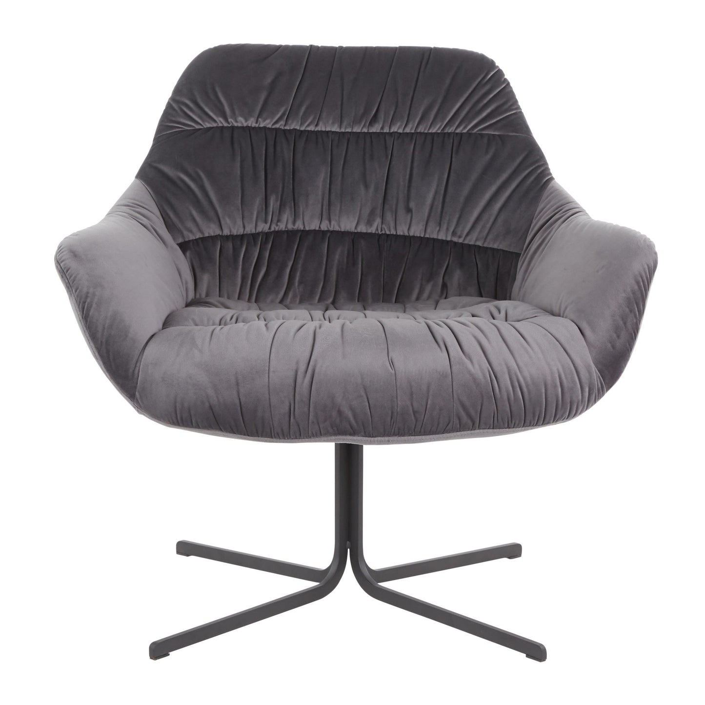 Wayne - Contemporary Swivel Lounge Chair - Black / Gray