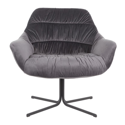 Wayne - Contemporary Swivel Lounge Chair - Black / Gray