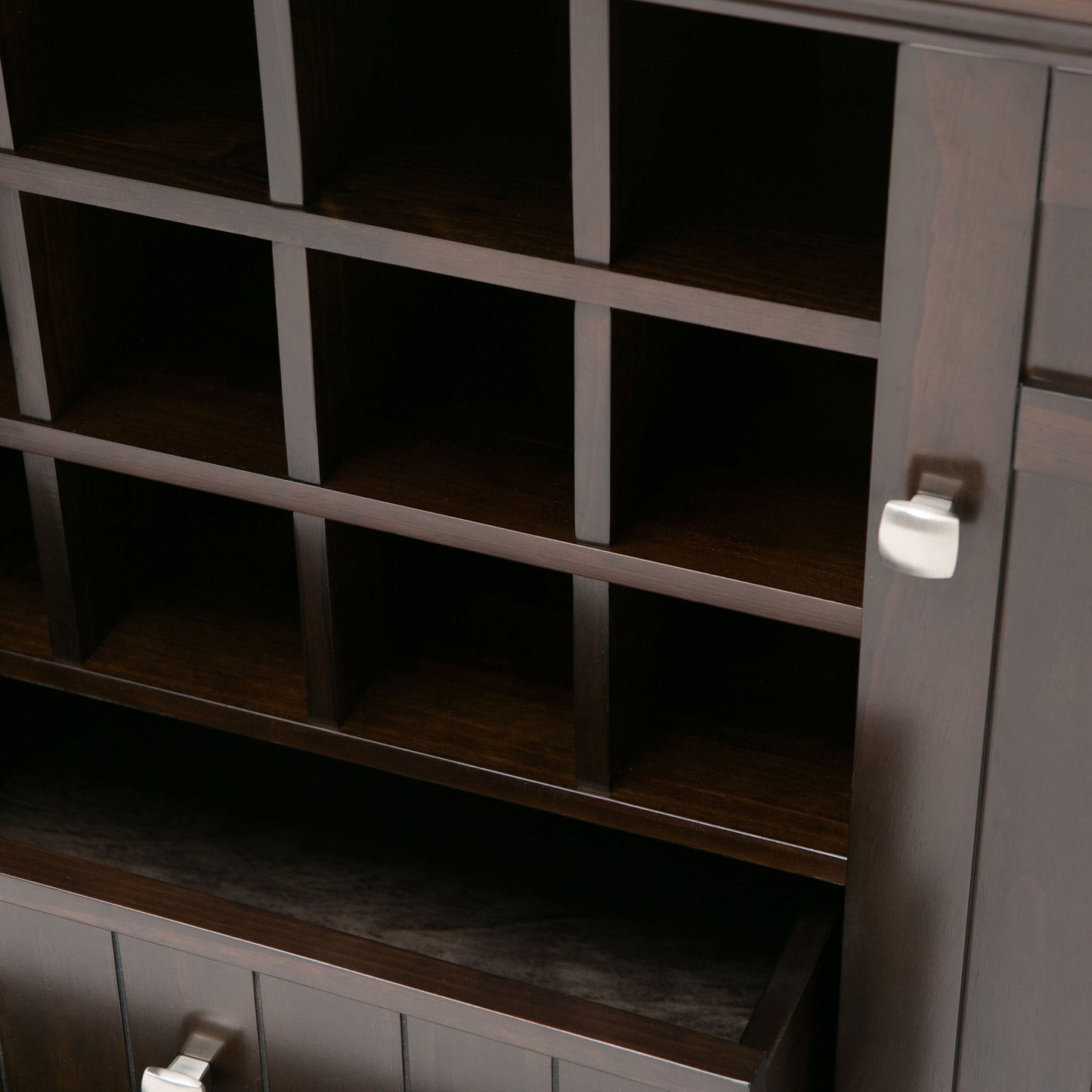 Bedford - Sideboard Buffet And Wine Rack - Dark Tobacco Brown