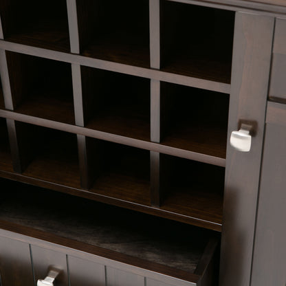 Bedford - Sideboard Buffet And Wine Rack - Dark Tobacco Brown