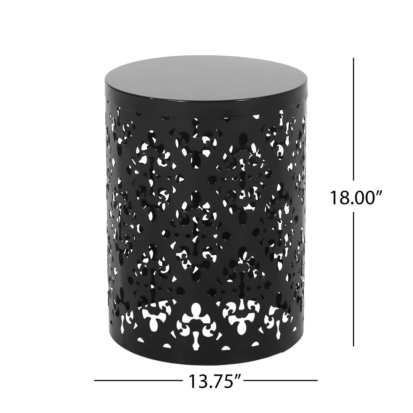 Outdoor Metal, End Table Large - Black