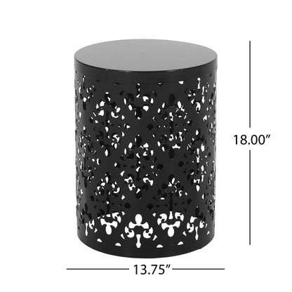 Outdoor Metal, End Table Large - Black