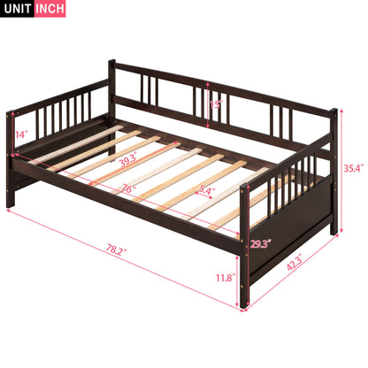 Twin Size Modern Daybed, Multifunctional - Espresso