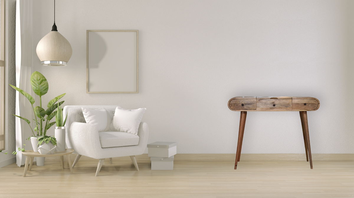 Round Dressing Table - Oak