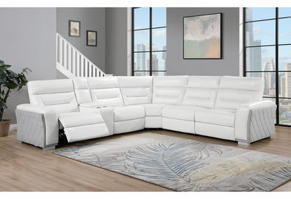 Coolray - Sectional - Blanche White / Gray