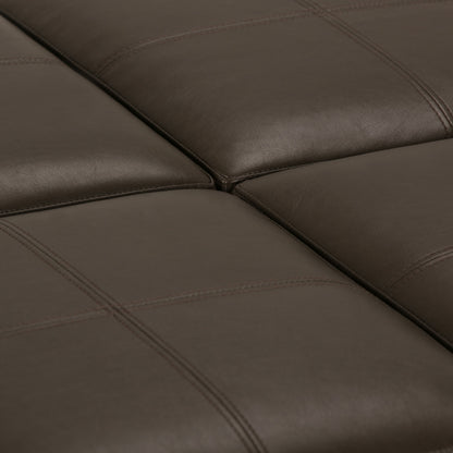Avalon - Square Coffee Table Storage Ottoman - Chocolate Brown
