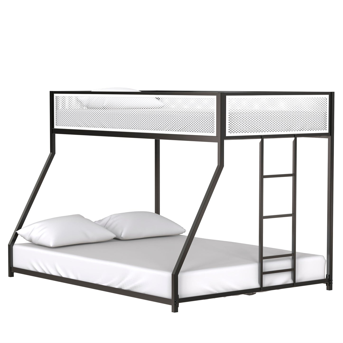 Adam - Twin Over Full Bunk Guard Rail - Black With White Mesh