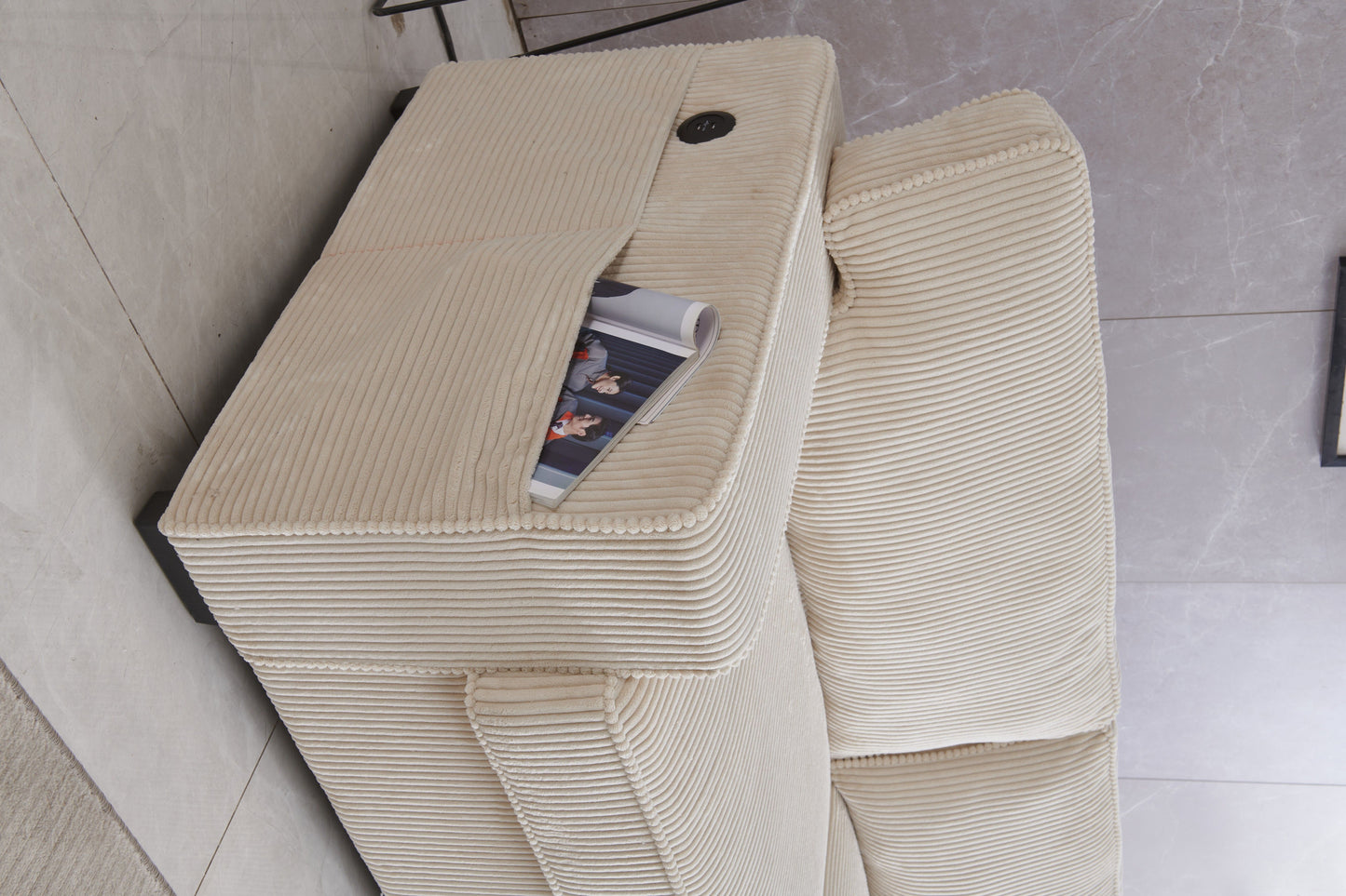 Stationary Loveseat - Cream