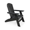 Adirondack Chair Sturdy HDPE Poly Lumber For Poolside, Patio, And Garden Relaxation - Black