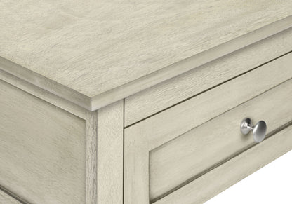Accent End Table, 2 Tier, Storage Drawer, Transitional - White