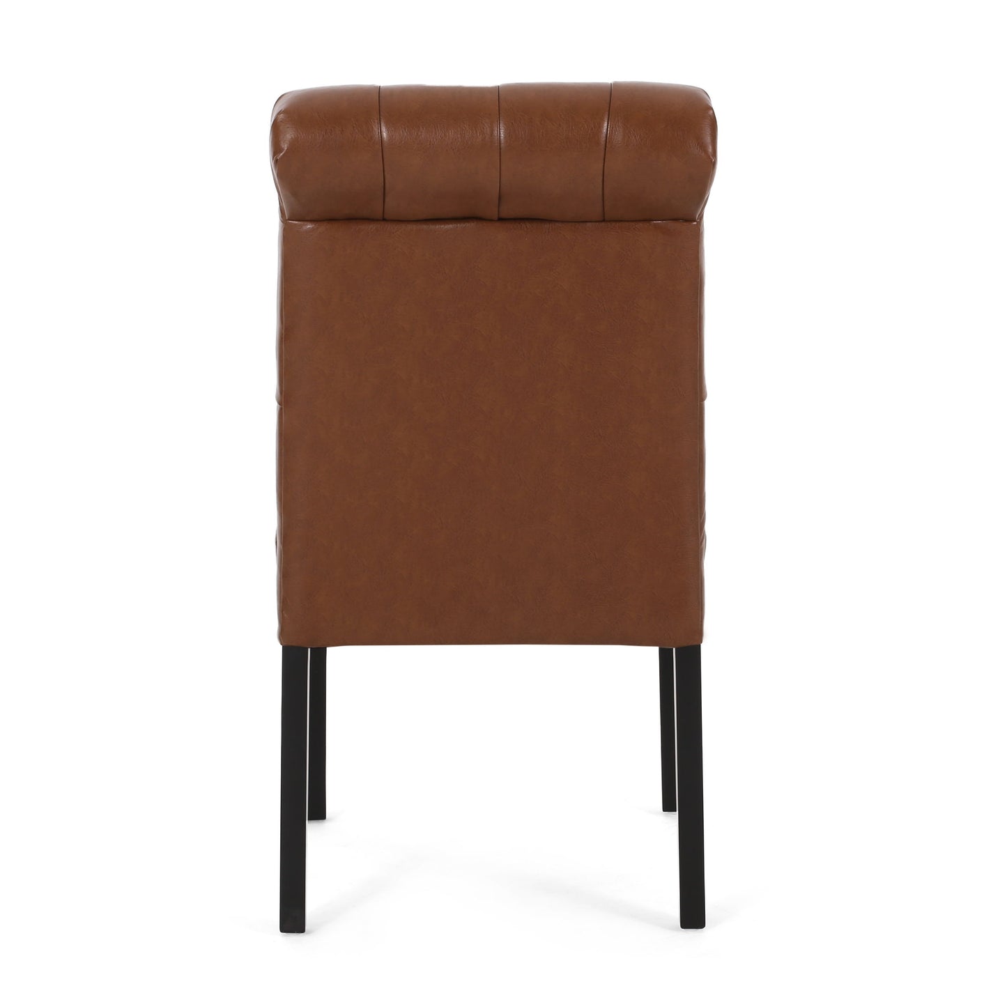 Broxton - Tuft Dining Rolltop Chair (Set of 2), Contemporary Design - Light Brown