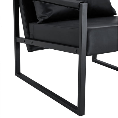 Classic Metal Frame Sofa Ergonomically Designed, A Perfect Blend Of Modern And Industrial Styles - Black