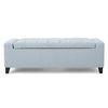 Stylish Guernsey Ottoman With Storage Function - Light Sky