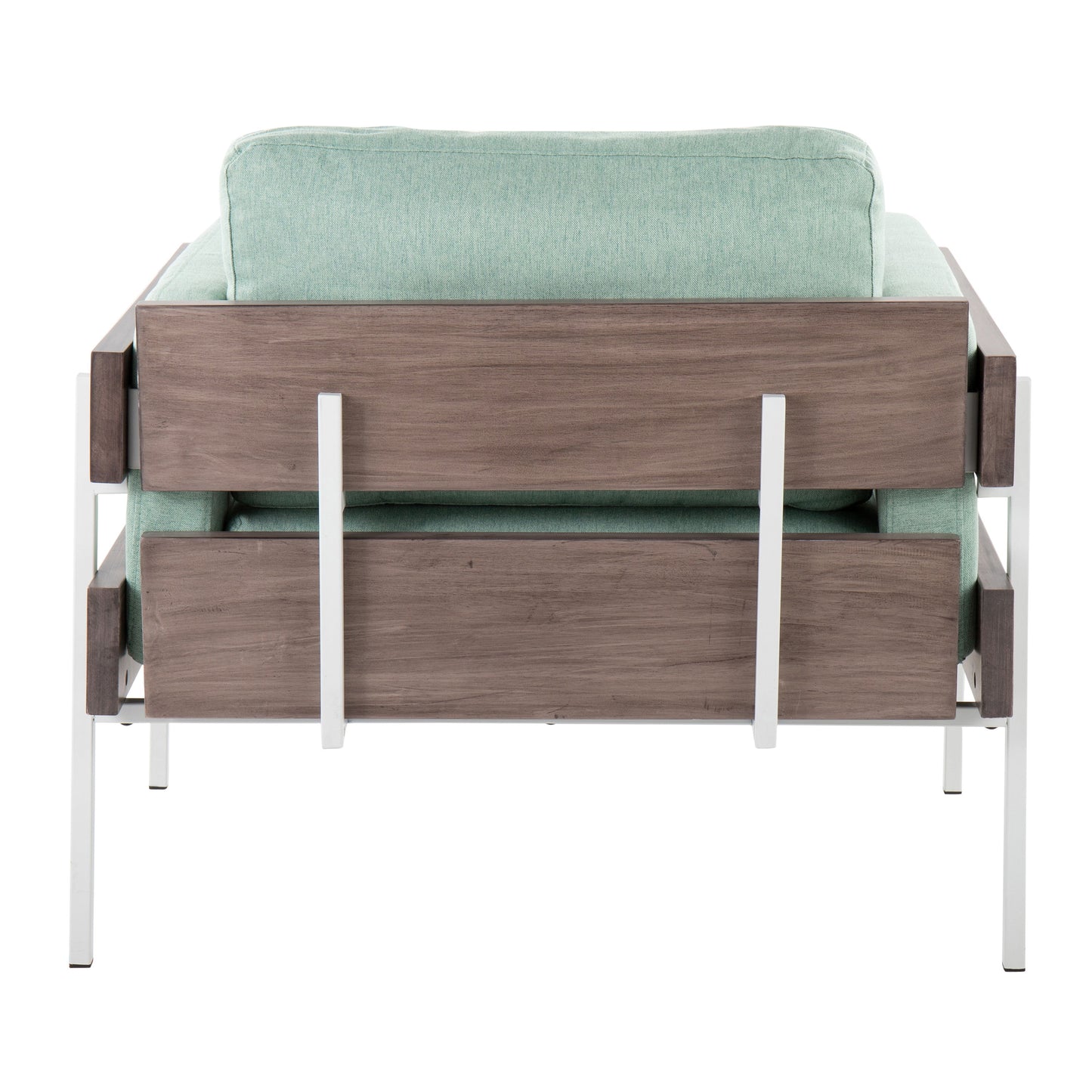 Kari - Farmhouse Chair - White / Gray / Light Green