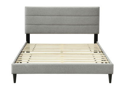 Queen Sized Channel Bed With USB - Gray