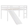 Twin Loft Bed With Slide, Multifunctional Design - White
