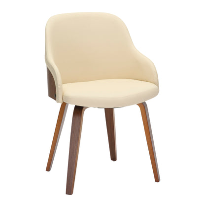 Bacci - Mid-Century Modern Dining / Chair - Walnut / Cream