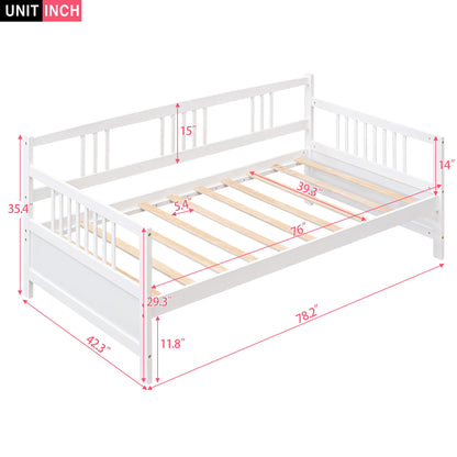 Twin Size Modern Daybed, Multifunctional - White