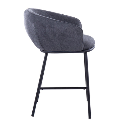 Ashland - Contemporary Counter Stool (Set of 2) - Black / Charcoal