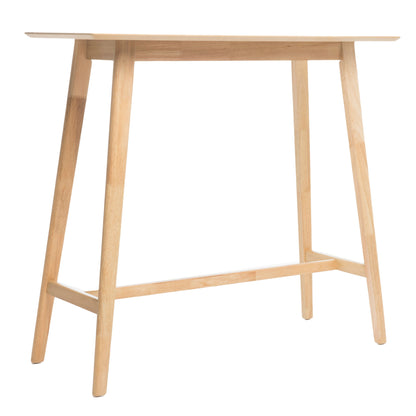 Bar Height Dining Table With Splayed Legs And Elongated Rectangular Top - Natural