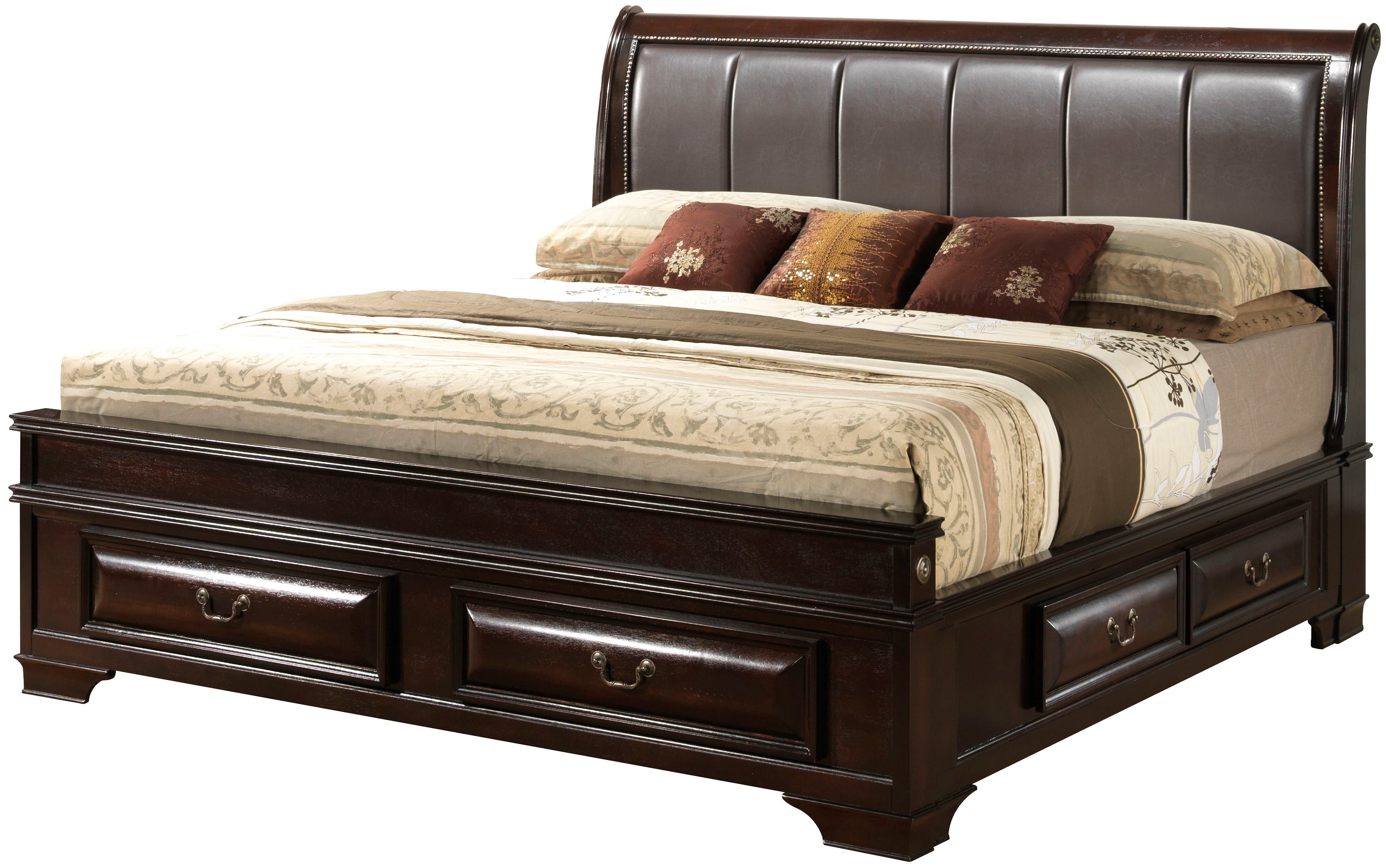 Lavita - Queen Storage Drawers Bed - Cappuccino
