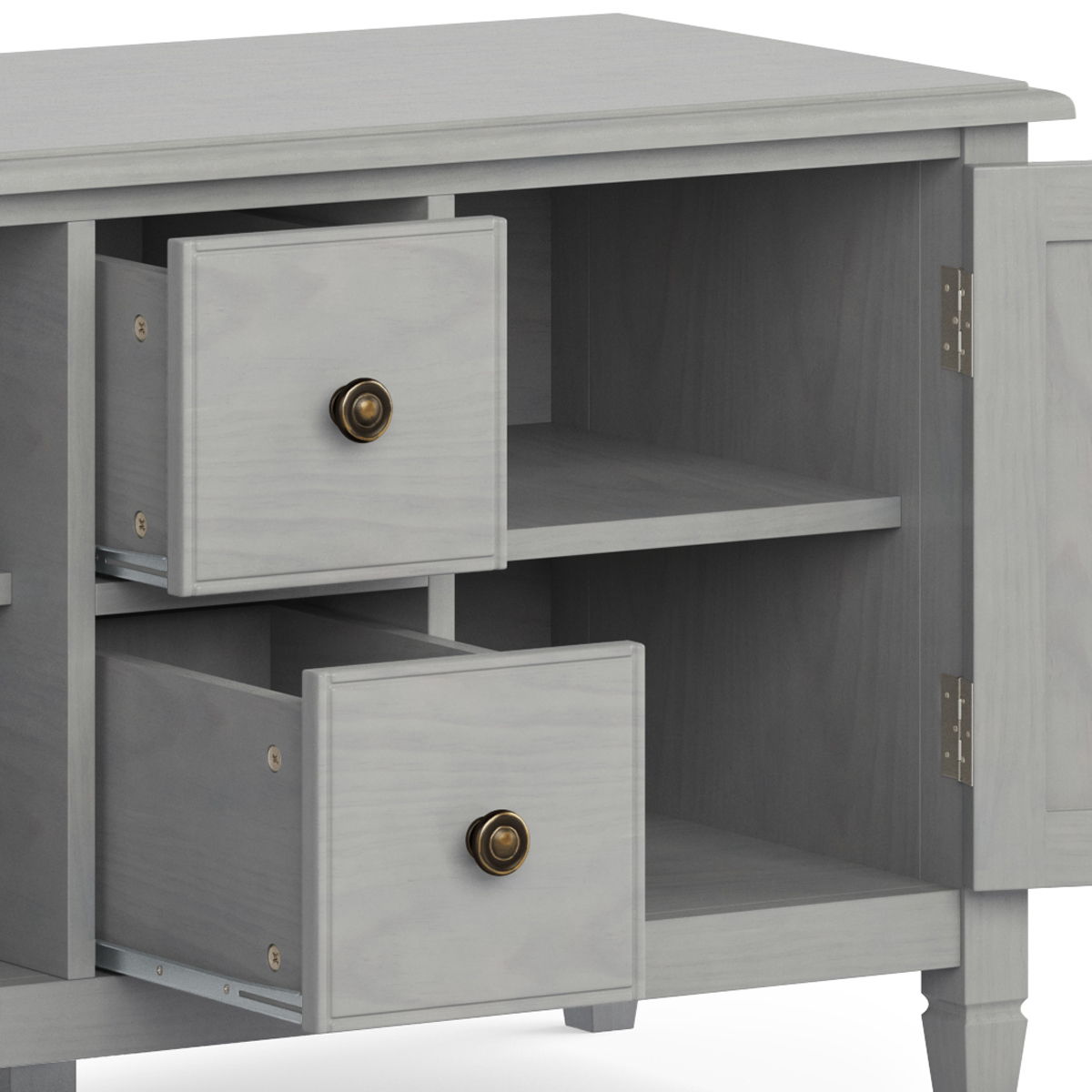 Connaught - Wide TV Stand - Fog Gray