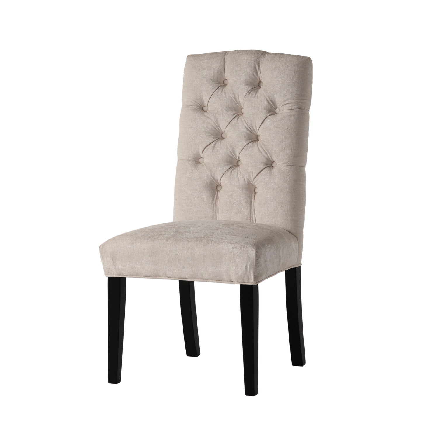 Harriet - Tufted Dining Chairs Upholstered With Solid Wood Frame (Set of 2) - Ivory